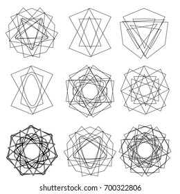  Cosmic geometry astrological star pattern symbols