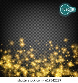 Cosmic glow, Christmas star. In distant space. Concept design for star nebulae isolated on a transparent background. Illustration of a vector in EPS. 10.