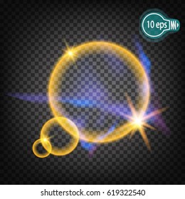 Cosmic glow, halo. In distant space. Concept design for star nebulae isolated on a transparent background. Illustration of a vector in EPS. 10.