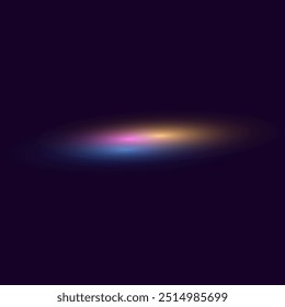 Refracción cósmica del resplandor de la luz del rayo del arco iris. Superposición de efectos de luz de niebla de polvo de estrella. Elementos de diseño de Vector.