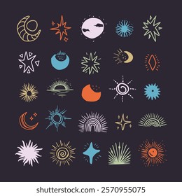cosmic hand drawn design element