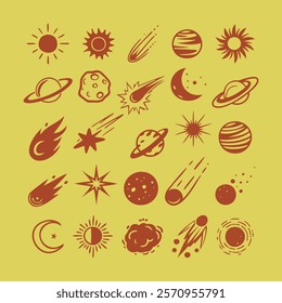 cosmic hand drawn design element