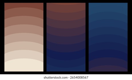 Cosmic Horizon Blend: Deep Blues to Warm Browns, Layered Forms - Fundo abstrato dinâmico.