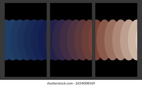 Cosmic Horizon Blend: Deep Blues to Warm Browns, Layered Forms - Fundo abstrato dinâmico.