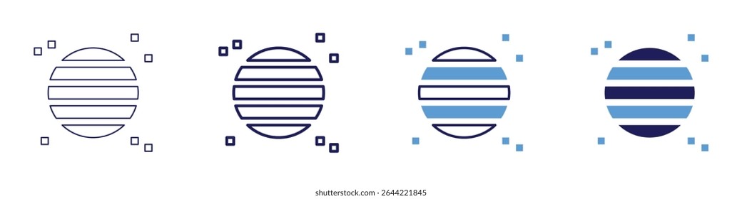 Cosmic horizon icon in 4 different styles. Thin Line, Line, Bold Line, Duotone. Duotone style. Editable stroke.