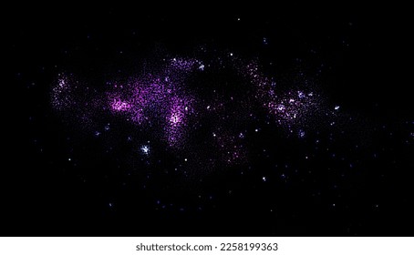 Cosmic illustration. Stippling space background with stars