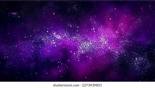 Cosmic illustration. Stippling space background with stars