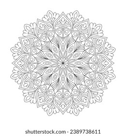 Cosmic Kaleidoscope Adult mandala colouring book page for KDP book interior. Peaceful Petals, Ability to Relax, Brain Experiences, Harmonious Haven, Peaceful Portraits, Blossoming Beauty mandala desig