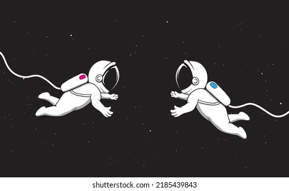 Cosmic Love Of Astronauts In Space