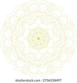 Mandala cósmico con color amarillo