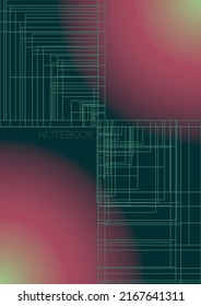 Cosmic Minimal Geometric Vector Poster Design with Lines and Gradient Colorful Circles. Set of Abstract Backgrounds for Covers, Flyers, Templates, Booklets, Cards, Brochures, Branding, etc.