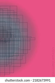 Diseño de afiches de vectores geométricos mínimos cósmicos con líneas y círculos coloridos gradientes. Colección de fondos abstractos para portadas, volantes, plantillas, folletos, tarjetas, folletos, promoción de marca, etc.