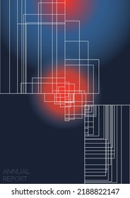 Diseño de afiches de vectores geométricos mínimos cósmicos con líneas y círculos coloridos gradientes. Colección de fondos abstractos para portadas, volantes, plantillas, folletos, tarjetas, folletos, promoción de marca, etc.