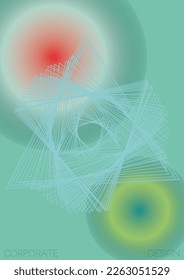 Diseño de afiches de vectores geométricos mínimos cósmicos con líneas y círculos coloridos gradientes. Colección de fondos abstractos para portadas, volantes, plantillas, folletos, tarjetas, folletos, promoción de marca, etc.