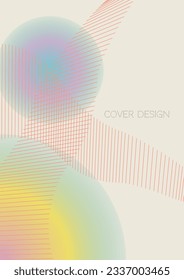 Cosmic Minimal Geometric Vector Poster Design with Lines and Gradient Colorful Circles. Collection of Abstract Backgrounds for Covers, Flyers, Templates, Booklets, Cards, Brochures, Branding, etc.