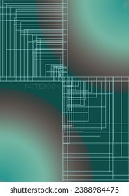 Diseño de afiches de vectores geométricos mínimos cósmicos con líneas y círculos coloridos gradientes. Conjunto de fondos abstractos para portadas, volantes, plantillas, folletos, tarjetas, folletos, promoción de marca, etc.