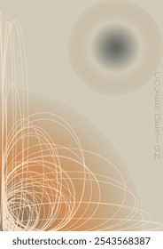 Diseño de póster de Vector geométrico minimalista cósmico con líneas y círculos coloridos degradados. Conjunto de fondos abstractos para cubiertas, volantes, Plantillas, folletos, tarjetas, folletos, marca, etc.