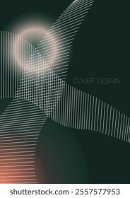 Cosmic Minimal Geometric Vector Poster Design with Lines and Gradient Colorful Circles. Set of Abstract Backgrounds for Covers, Flyers, Templates, Booklets, Cards, Brochures, Branding, etc.