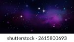 Cosmic nebula space background - starry night sky with glowing planets, twinkling stars, luminous meteors, vibrant galaxy clusters and mysterious astronomical phenomena. dreamy fantasy universe design