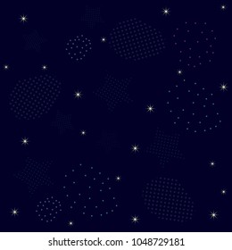 Cosmic pattern texture with star design illustration, style