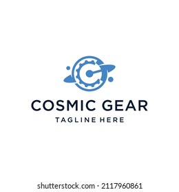 Cosmic planet logo design template