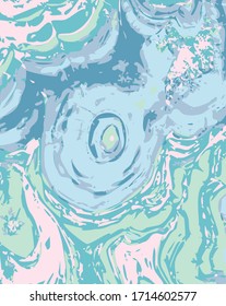 Cosmic planet surface of pastek green and pink colors.