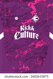 Cosmic Plum Purple Pattern Football Jersey For Sublimation Print