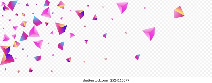 Cosmic Pyramid Vector Panoramic Transparent Background. Unicorn Flow Geometric Magazine. Gradient Creative Shapes Presentation. Rainbow Jewel Business Flyer.