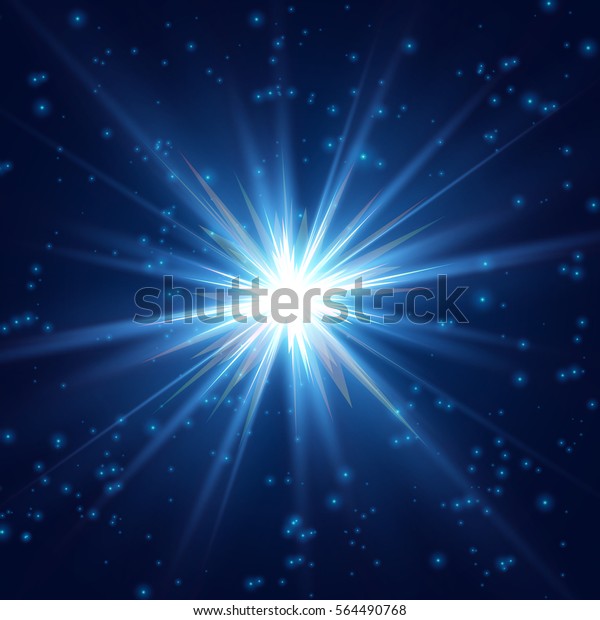 Cosmic Radiant Shining Star Stock Vector (Royalty Free) 564490768