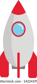 Cosmic rockein flat design on white background.