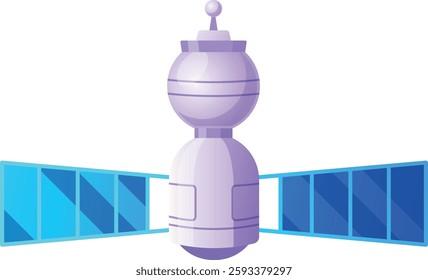 Cosmic satellite ufo shuttle vector illustration