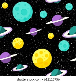 Cosmic seamless pattern background for card, invitation, album, sketch book, scrapbook, wrapping paper, textile fabric, garment, t-shirt etc