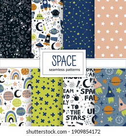 Cosmic set of 8 patterns for your cute designs