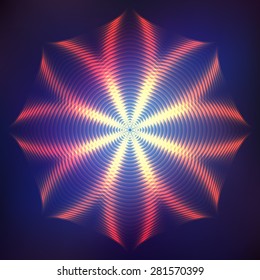 Cosmic shining vector abstract flower
