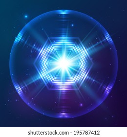 Cosmic shining vector abstract sphere