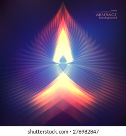 Cosmic shining vector fire abstract background