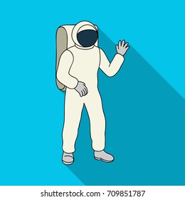 Cosmic space suit. Space technology single icon in flat style vector symbol stock illustration web.