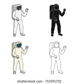 Cosmic space suit. Space technology single icon in cartoon style vector symbol stock illustration web.