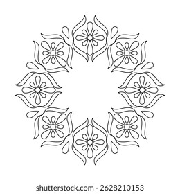 Página do Livro de Coloração de Mandala de Espiral Cósmica