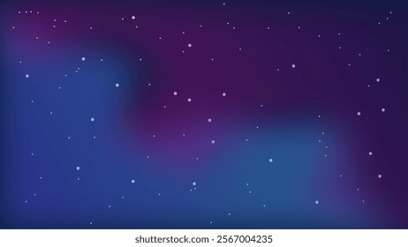 Cosmic Starfield: Stunning Outer Space Galaxy with Twinkling Stars