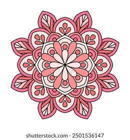 Cosmic swirling bliss colour mandala coloring book page. Easy Mandala Coloring Book Pages for Adults to Relax, Experiences Give Relief. Resizeable Vector File