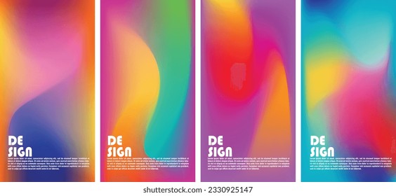 Conjunto de vectores sinfónicos cósmicos de fondo abstracto colorido con gradientes que 
puede utilizarse en varios
 propósitos de diseño en los tonos pastel y los eps 10
