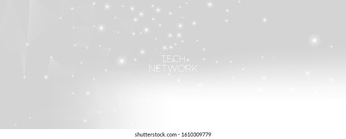 Cosmic Technology Architecture. Data Software. Light Virtual Connection. Gradient Wireframe Poster. Technology Information. Vector Big Data. Gray Digital Pattern. Technology Background.