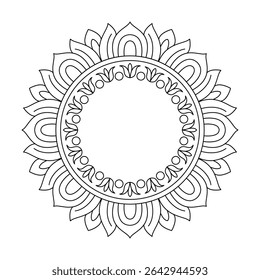 Cosmic Trace Flower Mandala Design