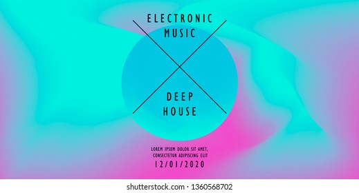 Cosmic vaporwave/ synthwave/ retrowave vector background with 3d sphere. Minimal music poster template, science event cover.