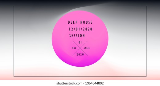 Cosmic vaporwave/ synthwave/ retrowave vector background with 3d sphere. Minimal music poster template, cover for party event.