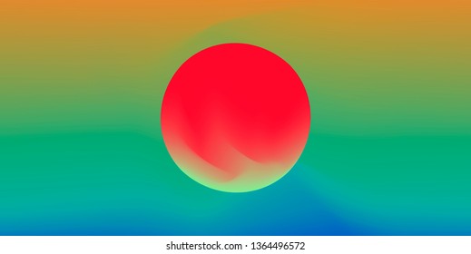 Cosmic vaporwave/ synthwave/ retrowave vector background with 3d sphere. Minimal music poster template with surreal sky landscape.