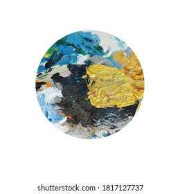 Cosmic vector watercolor paint texture abstract background element