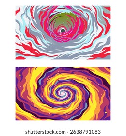 Cosmic Vortex Portals with colorfull