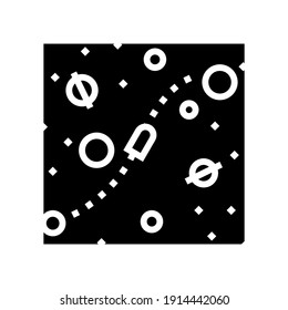 cosmic way between planets glyph icon vector. cosmic way between planets sign. isolated contour symbol black illustration